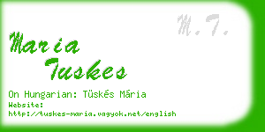 maria tuskes business card