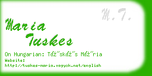 maria tuskes business card